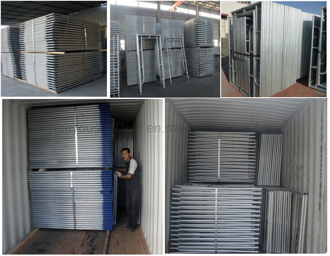 Hot Galvanized Q235 European Facade Layher Construction 2*0.73m Scaffolding /Scaffold Frame